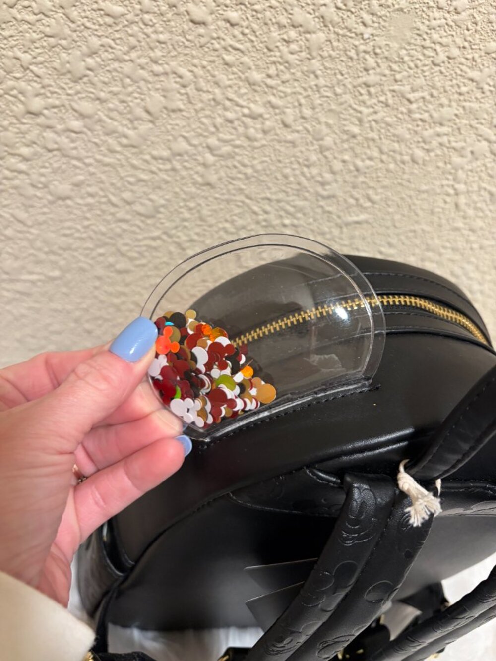 Loungefly Disney Mickey Mouse Sequin Confetti Mini Backpack NWT - Picture 6 of 7